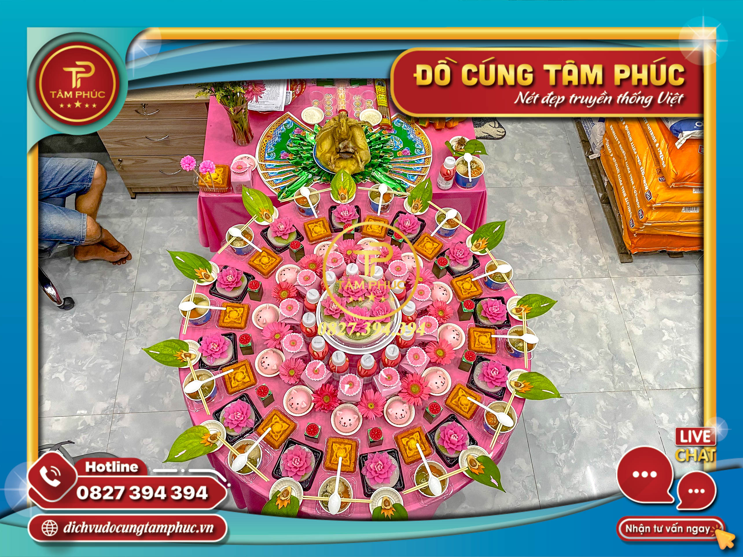 mâm cúng mụ, cúng căn cho bé tại Cần Thơ.