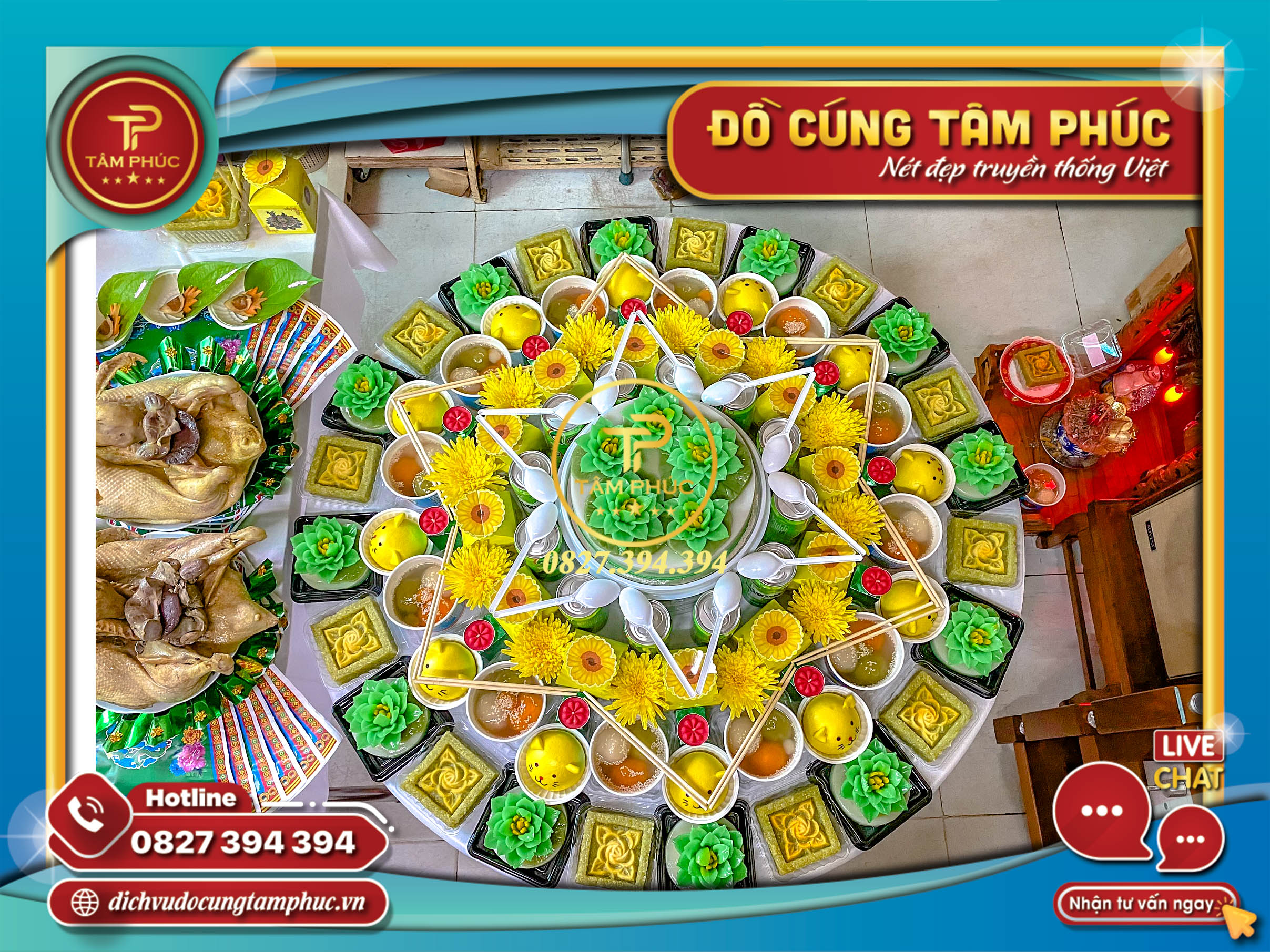 mâm cúng mụ, cúng căn cho bé tại Cần Thơ.