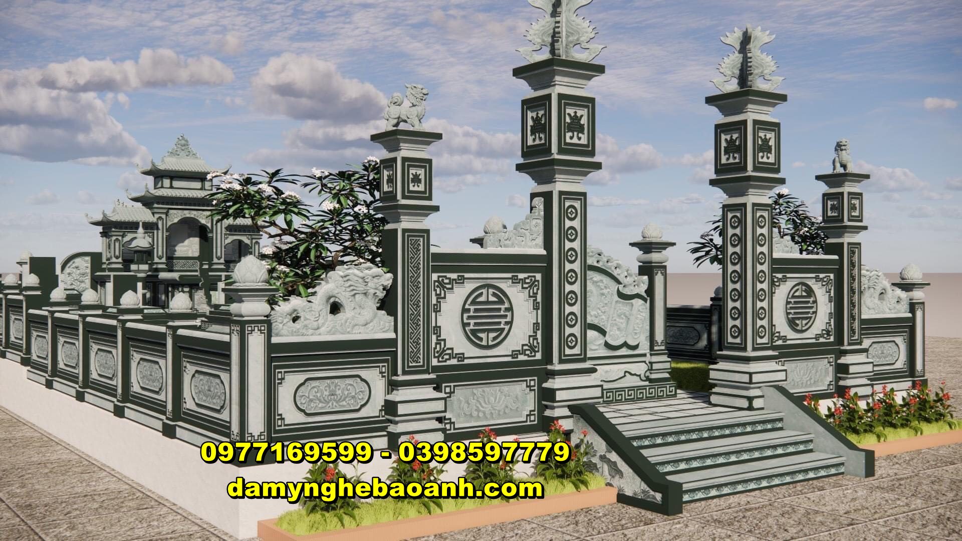 thêm khu lăng mộ đá mới lắp tại bình thuận