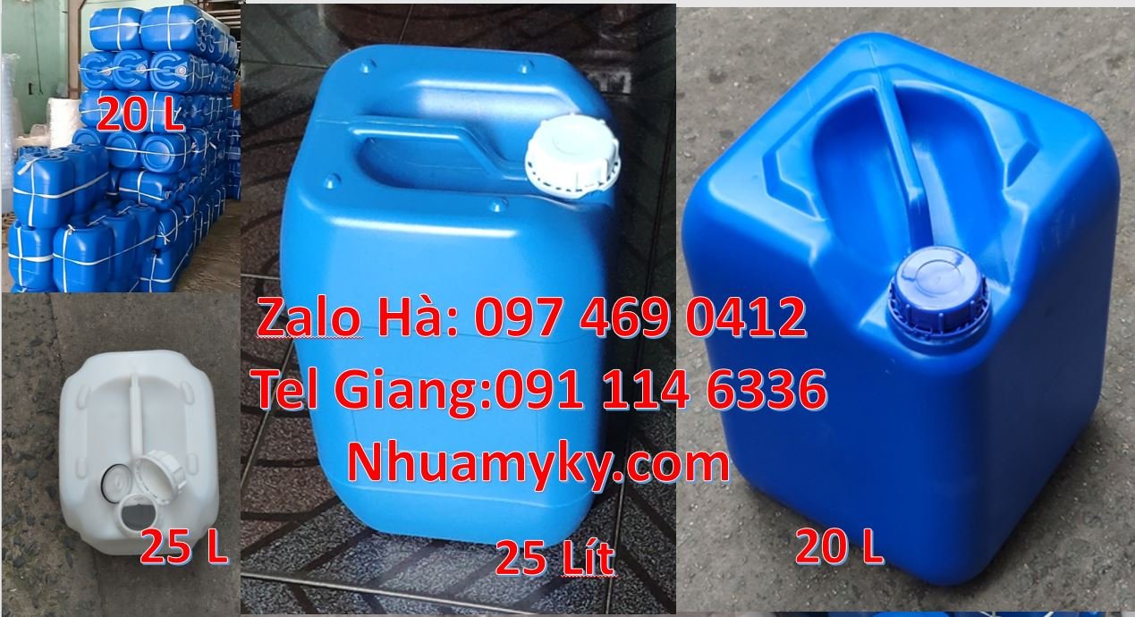 Bán can nhựa 25l có nắp thoát khí,can nhựa 18l tròn đựng nước sinh hoa