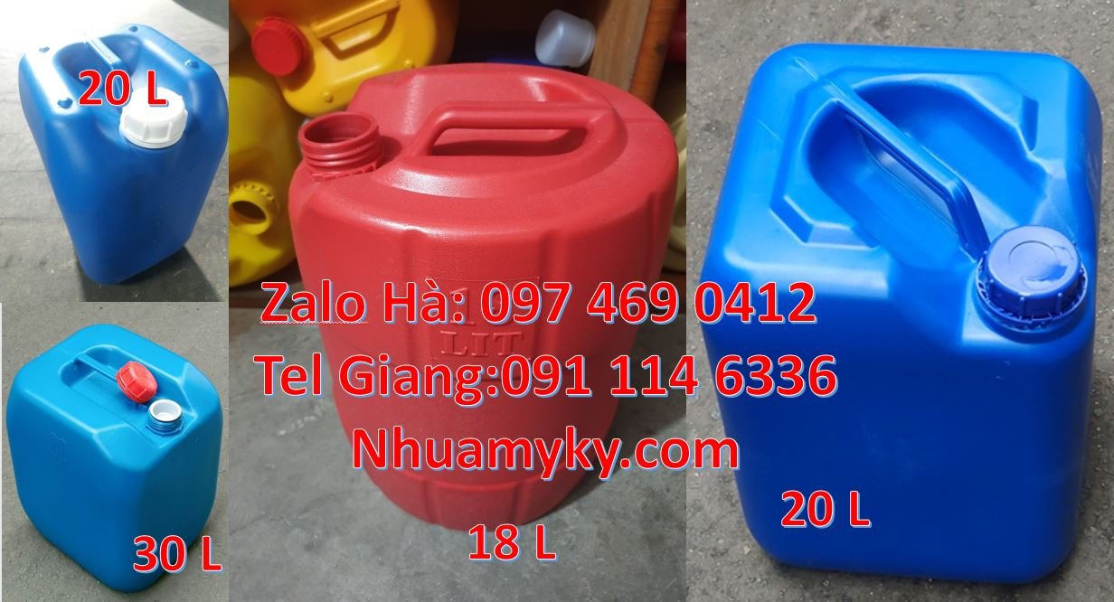 Bán can nhựa 25l có nắp thoát khí,can nhựa 18l tròn đựng nước sinh hoa
