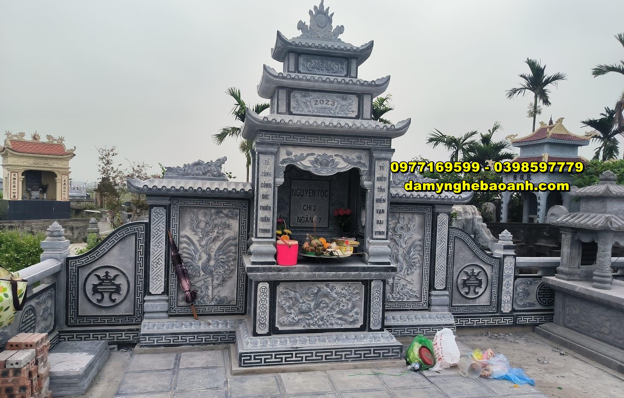 xây lăng mộ bằng đá đẹp,giá bán lăng thời đá đẹp ở bình định