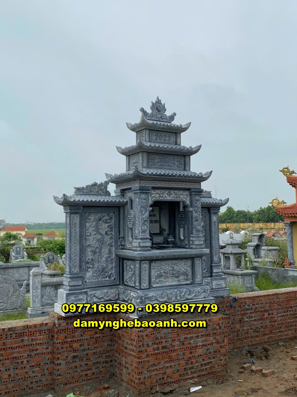 xây lăng mộ bằng đá đẹp,giá bán lăng thời đá đẹp ở bình định