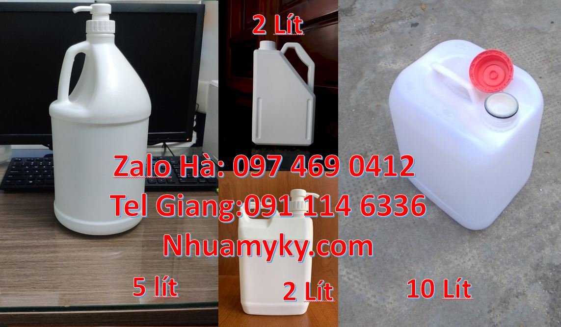 Bán can nhựa 2l có nắp thoát khí giá rẻ,can nhựa 10l đựng xăng dầu giá