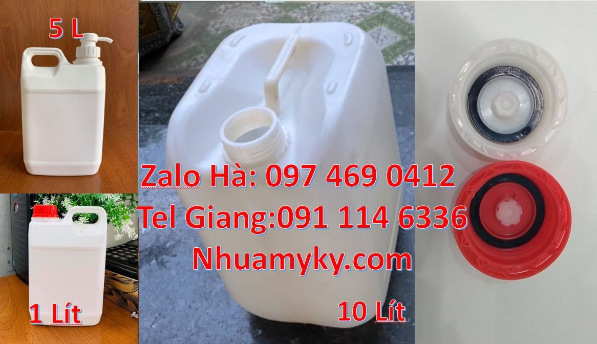 Bán can nhựa 2l có nắp thoát khí giá rẻ,can nhựa 10l đựng xăng dầu giá