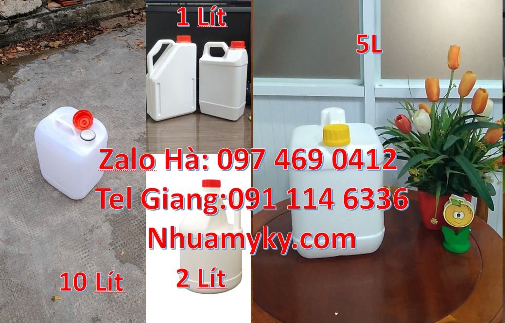 Bán can nhựa 2l có nắp thoát khí giá rẻ,can nhựa 10l đựng xăng dầu giá