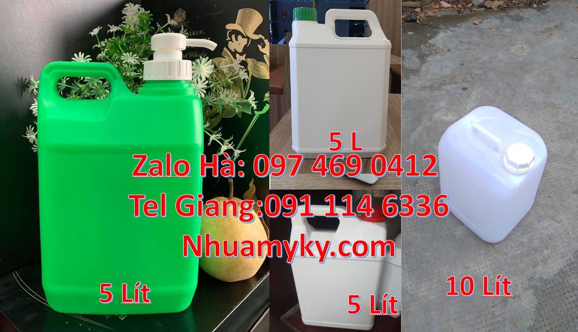 Bán can nhựa 2l có nắp thoát khí giá rẻ,can nhựa 10l đựng xăng dầu giá