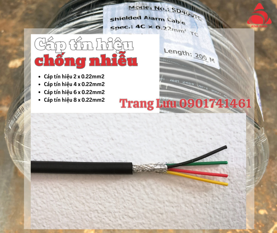 Cáp tín hiệu chống nhiễu 6 lõi tại Đà Nẵng, Hà Nội, Hồ Chí Minh