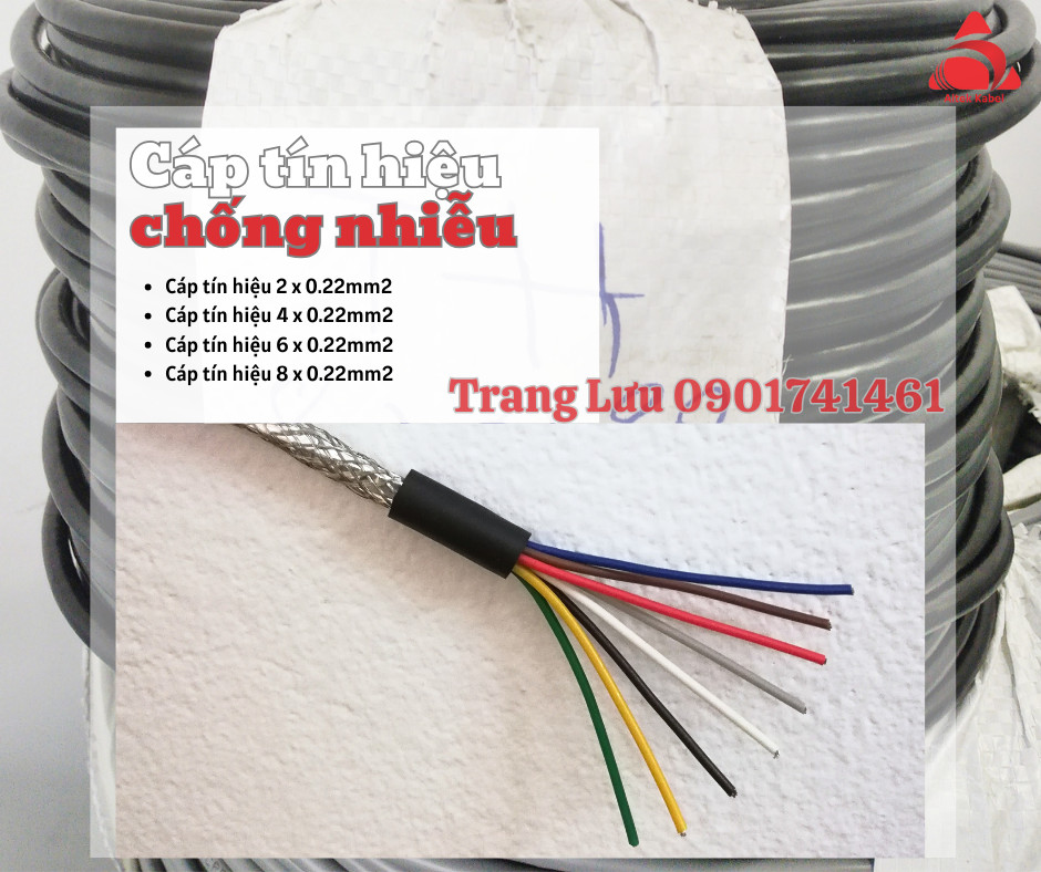 Cáp tín hiệu chống nhiễu 6 lõi tại Đà Nẵng, Hà Nội, Hồ Chí Minh