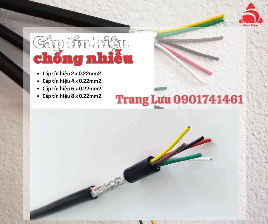 Cáp tín hiệu chống nhiễu 6 lõi tại Đà Nẵng, Hà Nội, Hồ Chí Minh