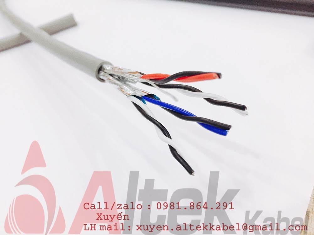 Dây cáp tín hiệu 2Pair 22AWG lõi đồng mềm chính hãng Altek Kabel
