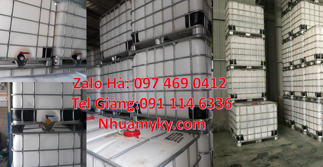 Bán tank nhựa 1000l màu trắng giá rẻ,thùng nhựa 1000l có khung thép rẻ