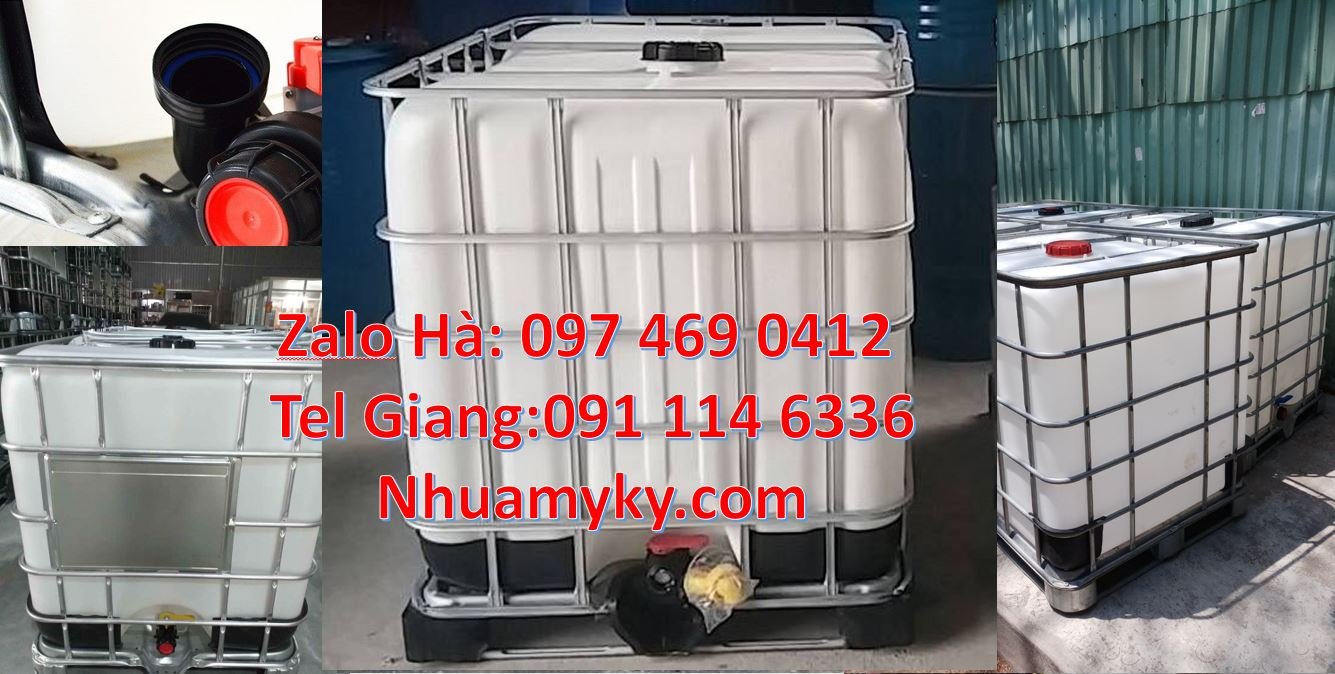 Bán tank nhựa 1000l màu trắng giá rẻ,thùng nhựa 1000l có khung thép rẻ