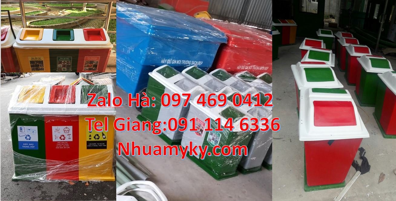 Bán thùng rác 2 ngăn 2 màu y tế,thùng phân loại rác 3 ngăn nắp lật mới