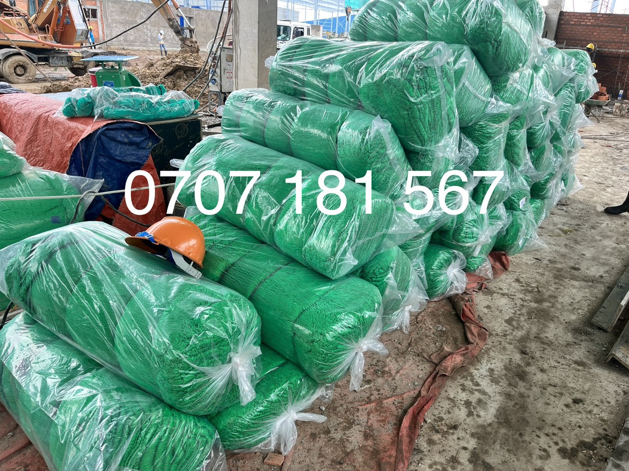 Lưới công trình hứng vật rơi mắt lưới 2.5cm