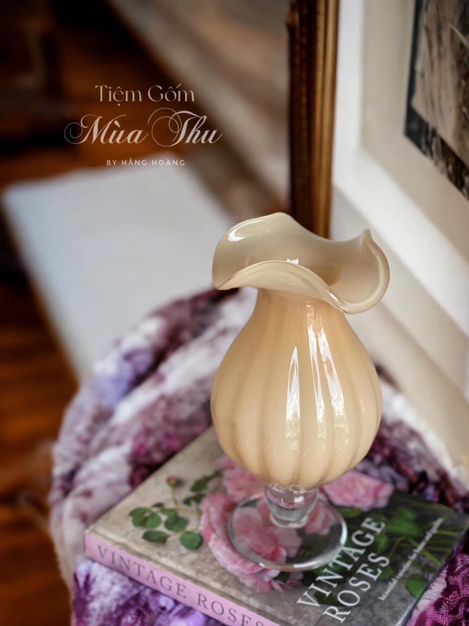 Decor phong thuỷ- Bình cắm hoa màu caramel latte