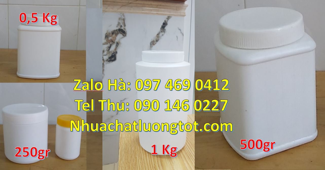 Bán hũ nhựa 1kg đựng bột giặt,hũ nhựa 250g đựng mỹ phẩm giá rẻ nhất h