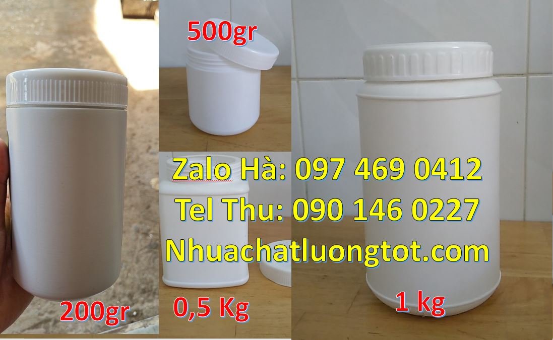 Bán hũ nhựa 1kg đựng bột giặt,hũ nhựa 250g đựng mỹ phẩm giá rẻ nhất h