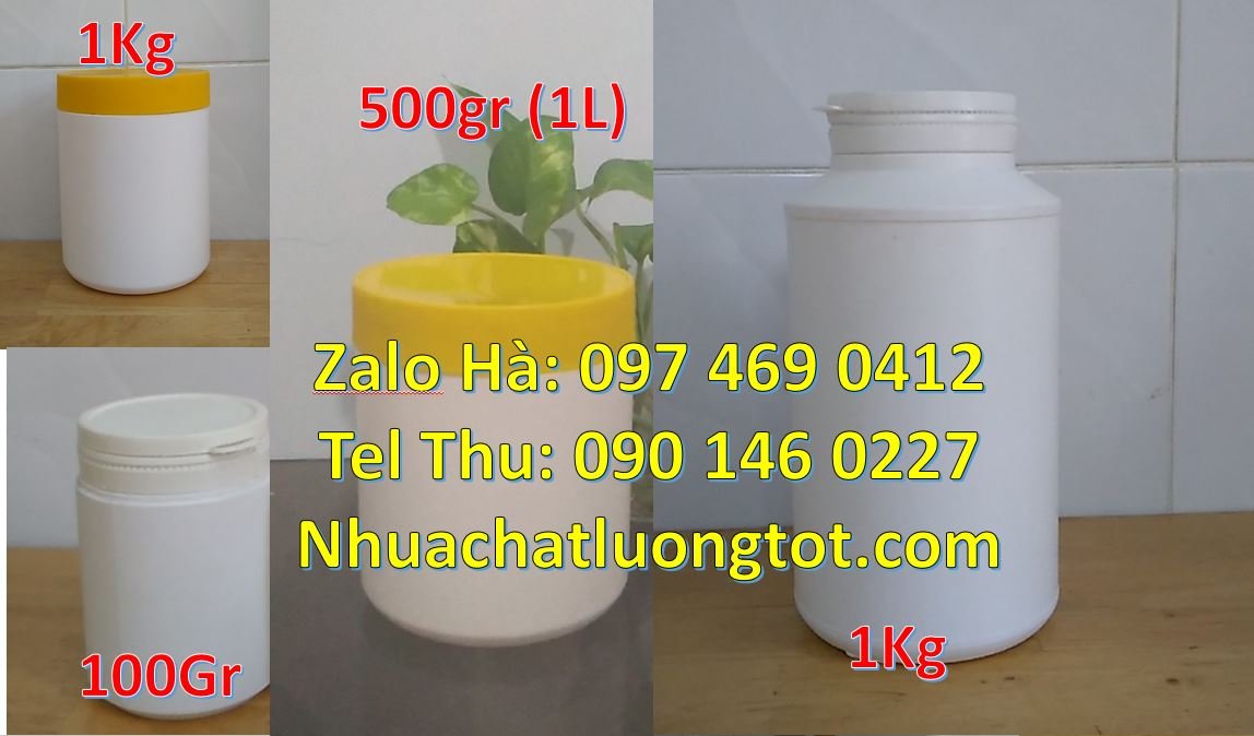Bán hũ nhựa 1kg đựng bột giặt,hũ nhựa 250g đựng mỹ phẩm giá rẻ nhất h