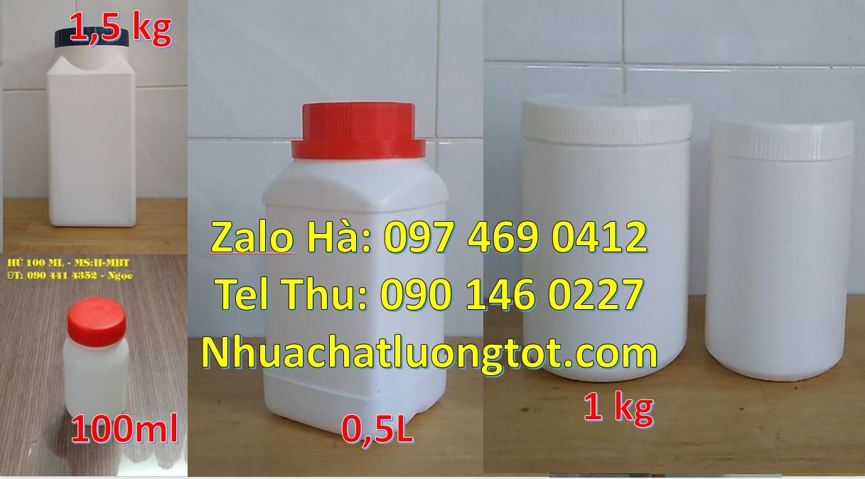 Bán hũ nhựa 1kg đựng bột giặt,hũ nhựa 250g đựng mỹ phẩm giá rẻ nhất h