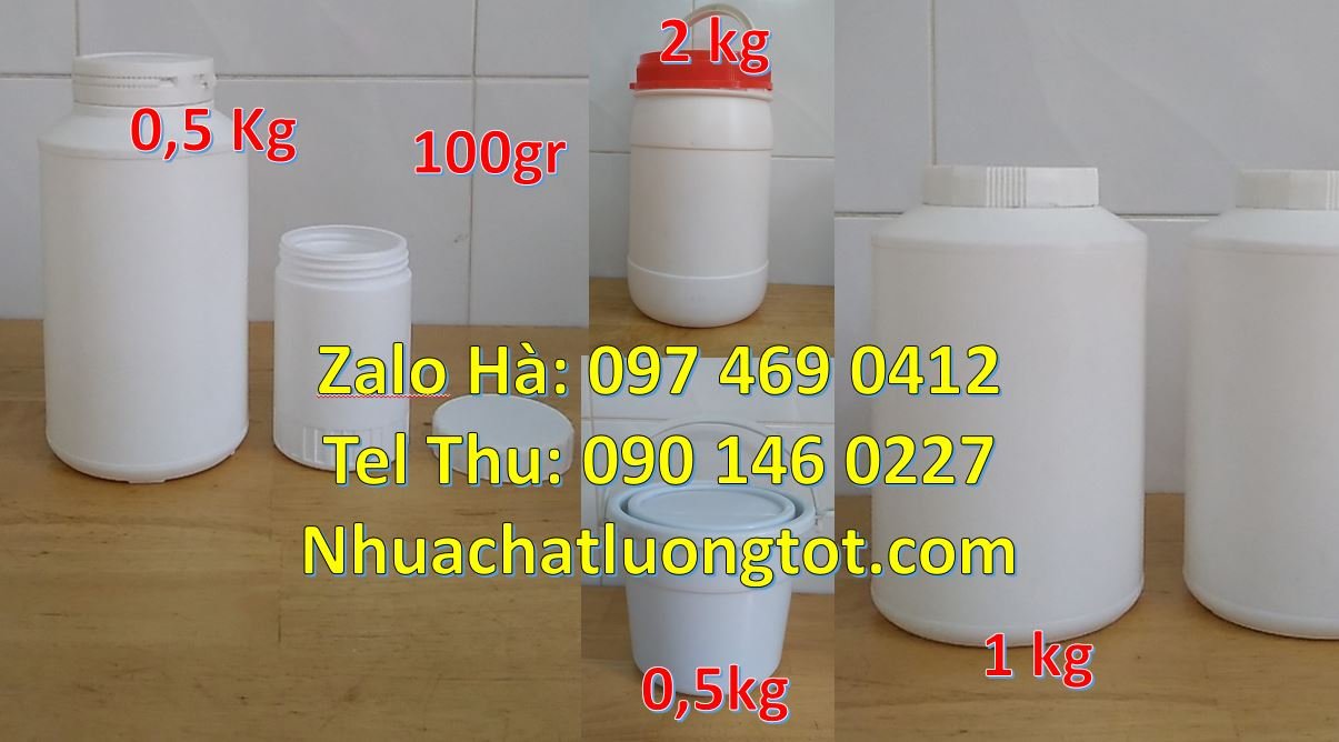 Bán hũ nhựa 1kg đựng bột giặt,hũ nhựa 250g đựng mỹ phẩm giá rẻ nhất h
