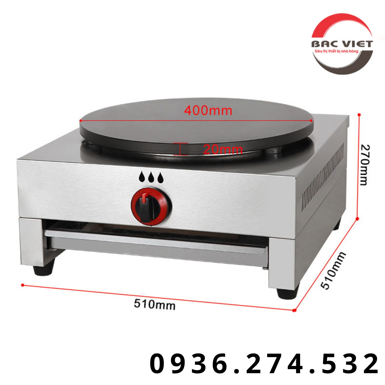 Máy làm bánh crepe ga - Hương vị độc đáo từ nước Pháp