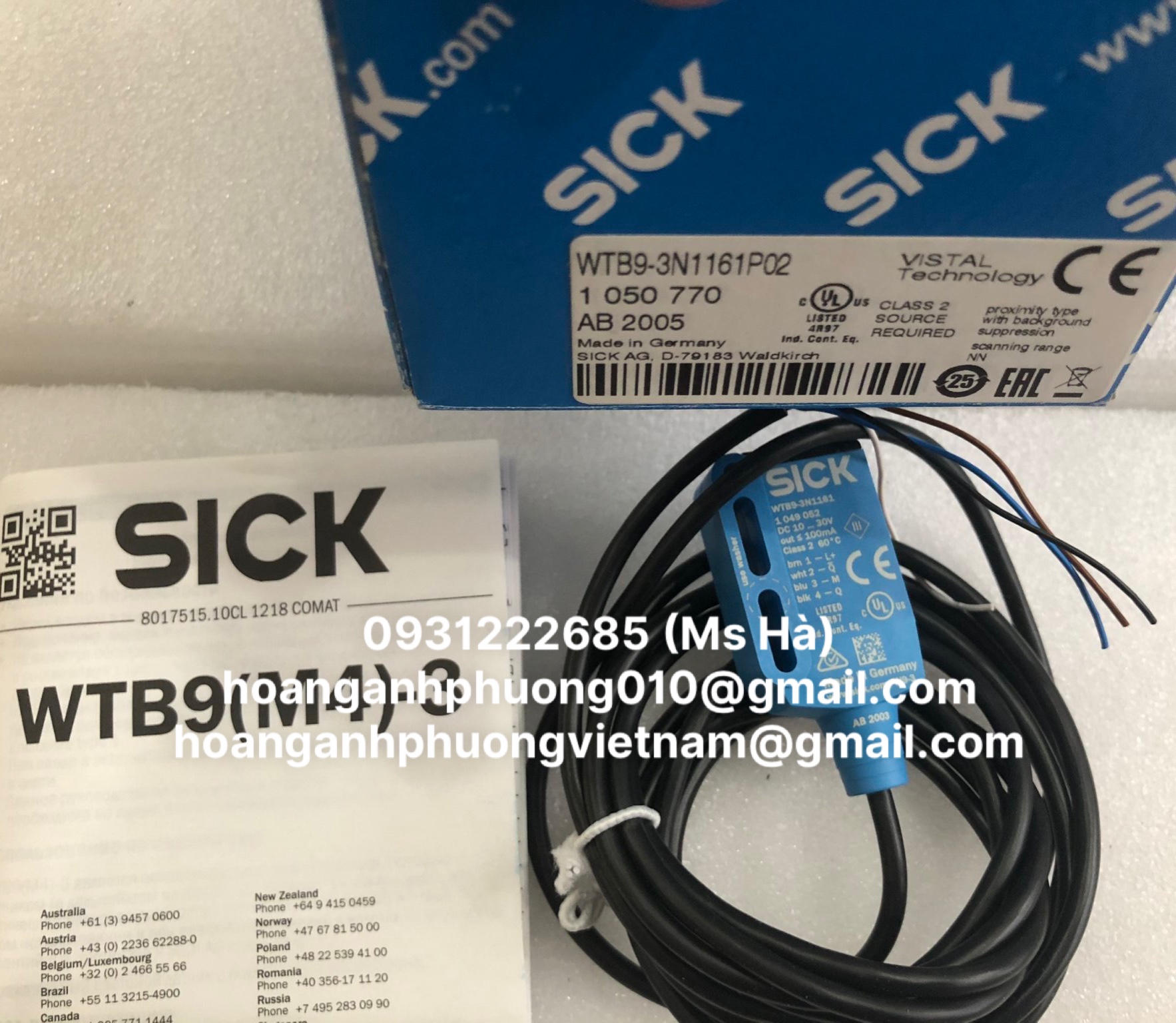 Cảm biến quang điện WTB9-3N1161P02 dòng Sick - giao nhanh