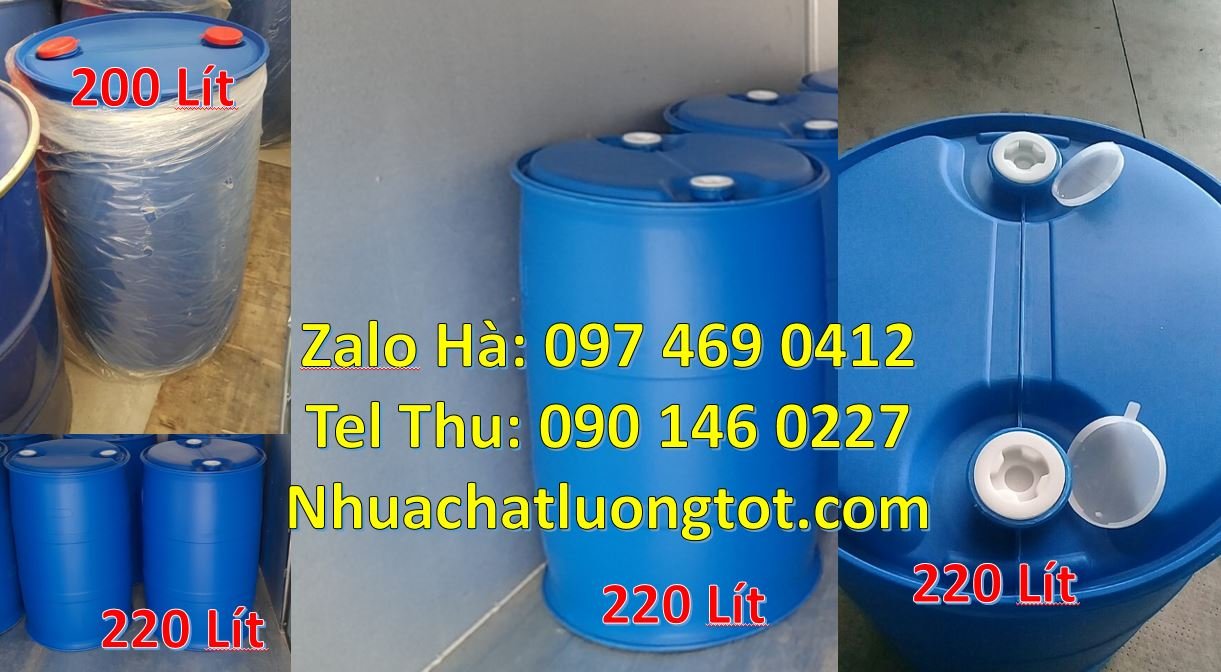 Bán thùng phuy nhựa 220l nắp chiết rót,thùng phuy nhựa 30l nắp đậy giá