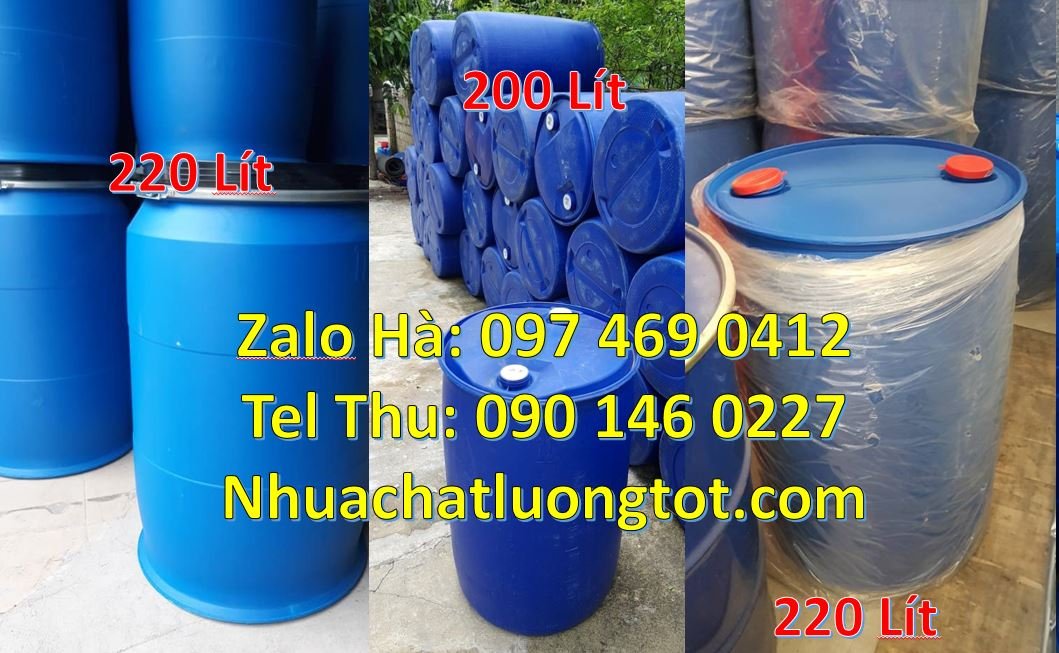 Bán thùng phuy nhựa 220l nắp chiết rót,thùng phuy nhựa 30l nắp đậy giá