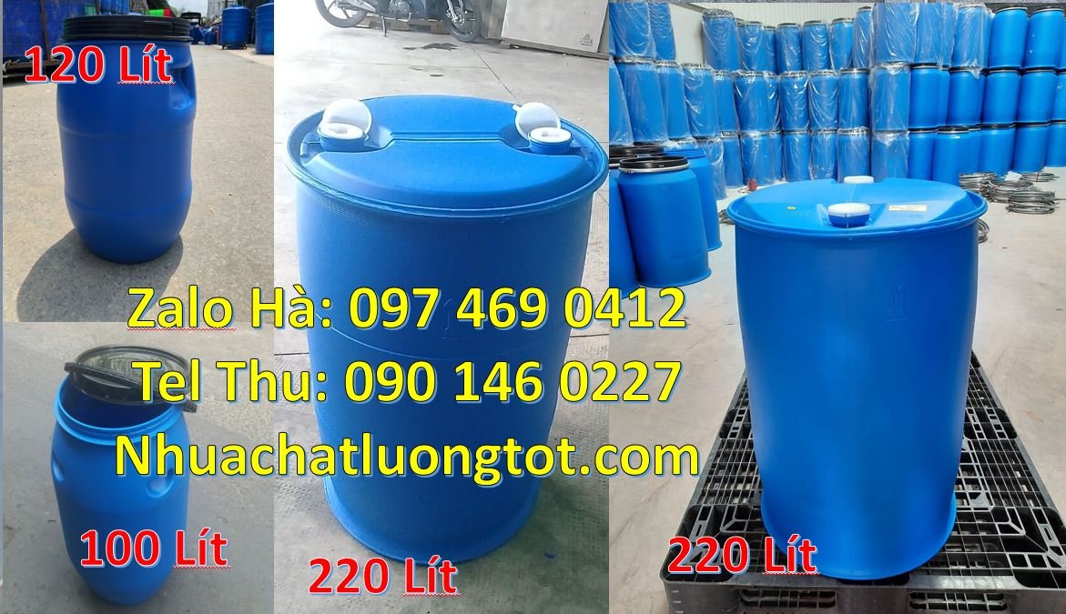 Bán thùng phuy nhựa 220l nắp chiết rót,thùng phuy nhựa 30l nắp đậy giá