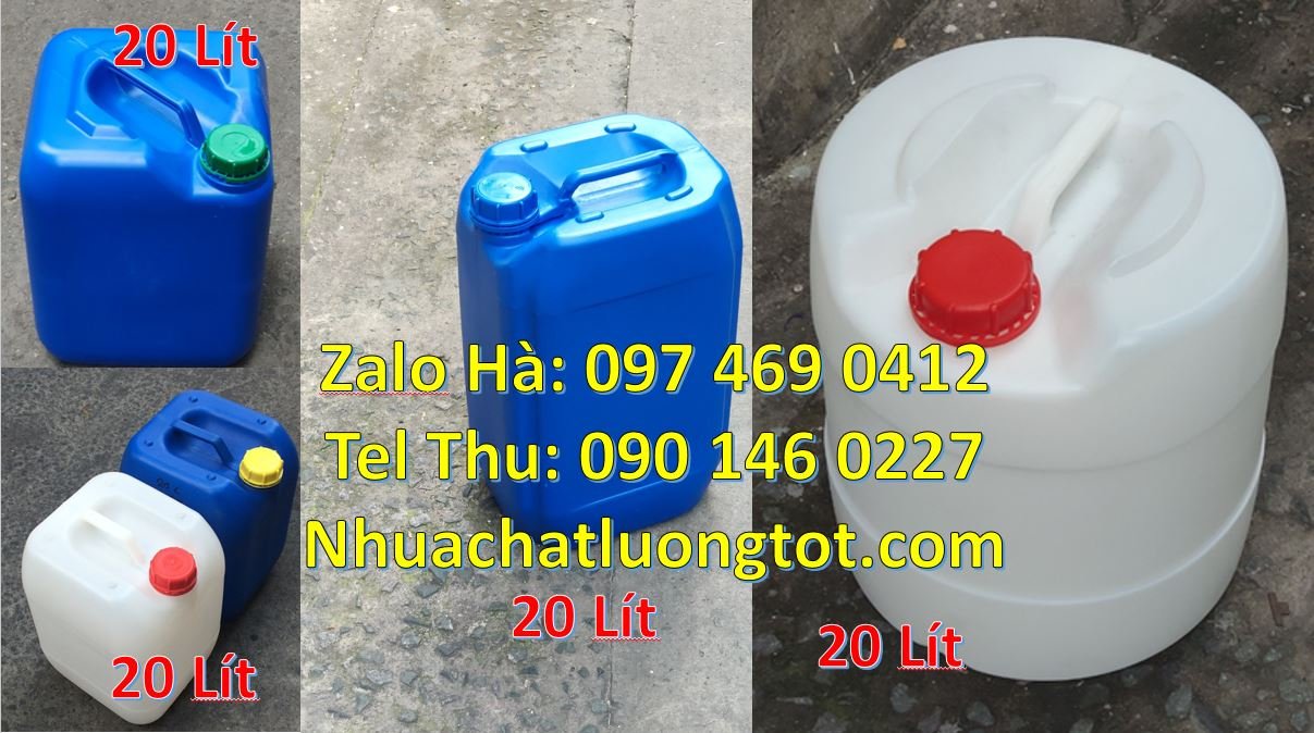 Bán can nhựa 25l có nắp thoát khí màu xanh, can nhựa 30l đựng hóa chất