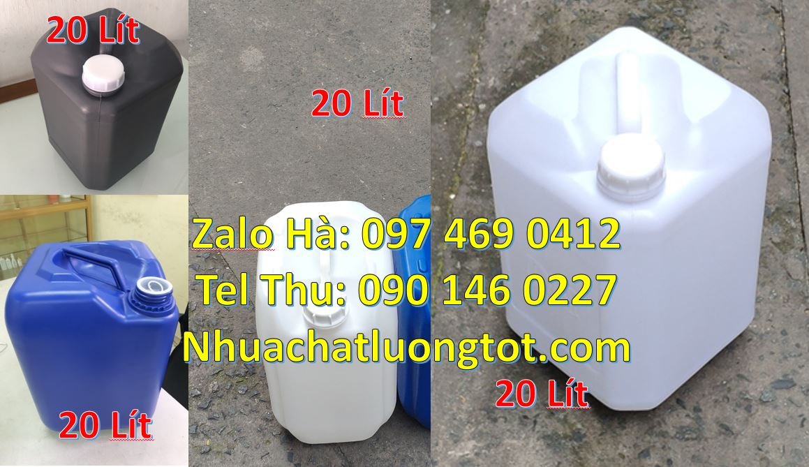 Bán can nhựa 25l có nắp thoát khí màu xanh, can nhựa 30l đựng hóa chất