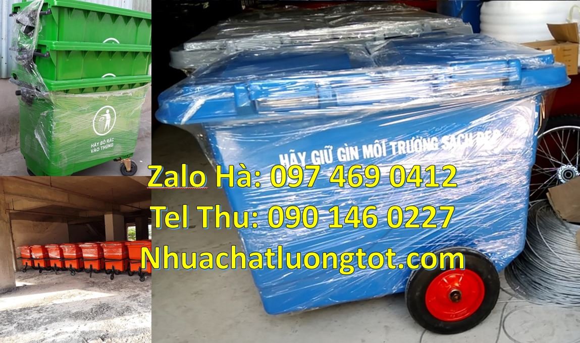 Bán xe thu gom rác cỡ lớn 1000l có 4 bánh xe,xe thu gom rác 660l bánh