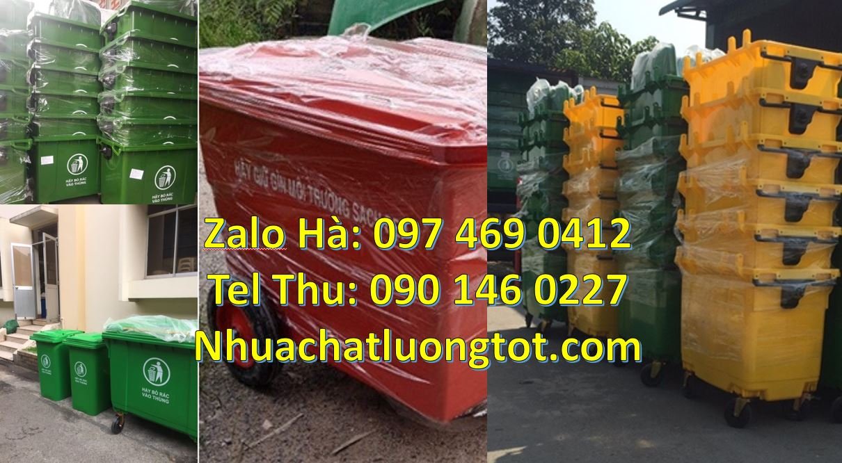 Bán xe thu gom rác cỡ lớn 1000l có 4 bánh xe,xe thu gom rác 660l bánh