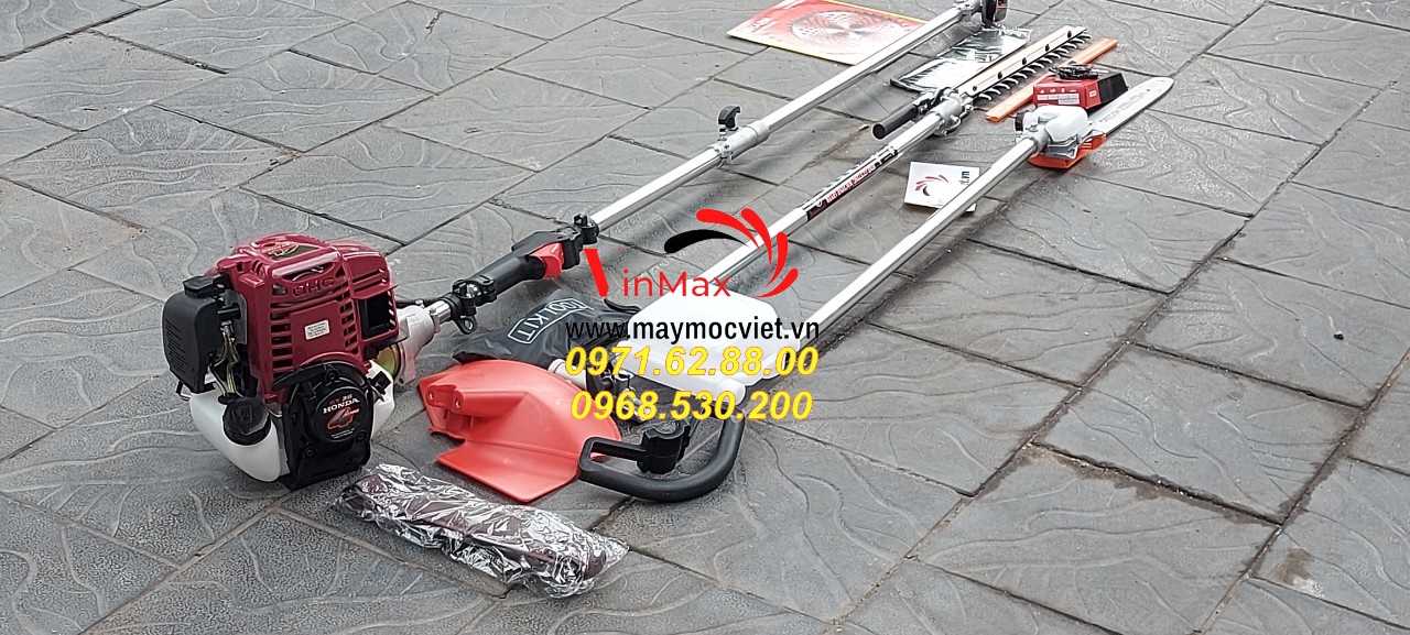 Bộ căt cành trên cao gồm đầu cắt cỏ, lam , xích Honda GX35