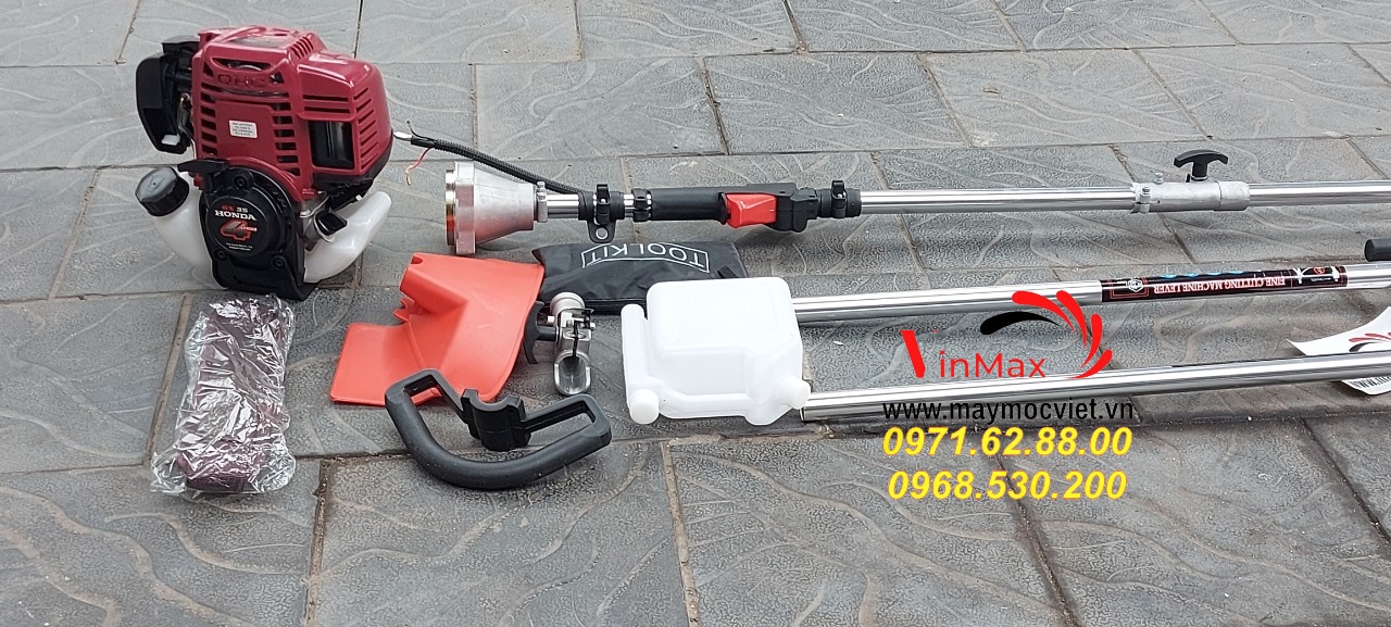 Bộ căt cành trên cao gồm đầu cắt cỏ, lam , xích Honda GX35