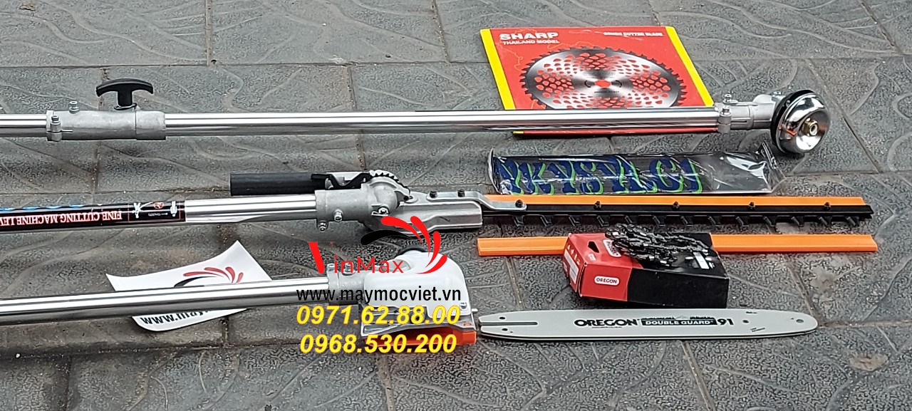 Bộ căt cành trên cao gồm đầu cắt cỏ, lam , xích Honda GX35
