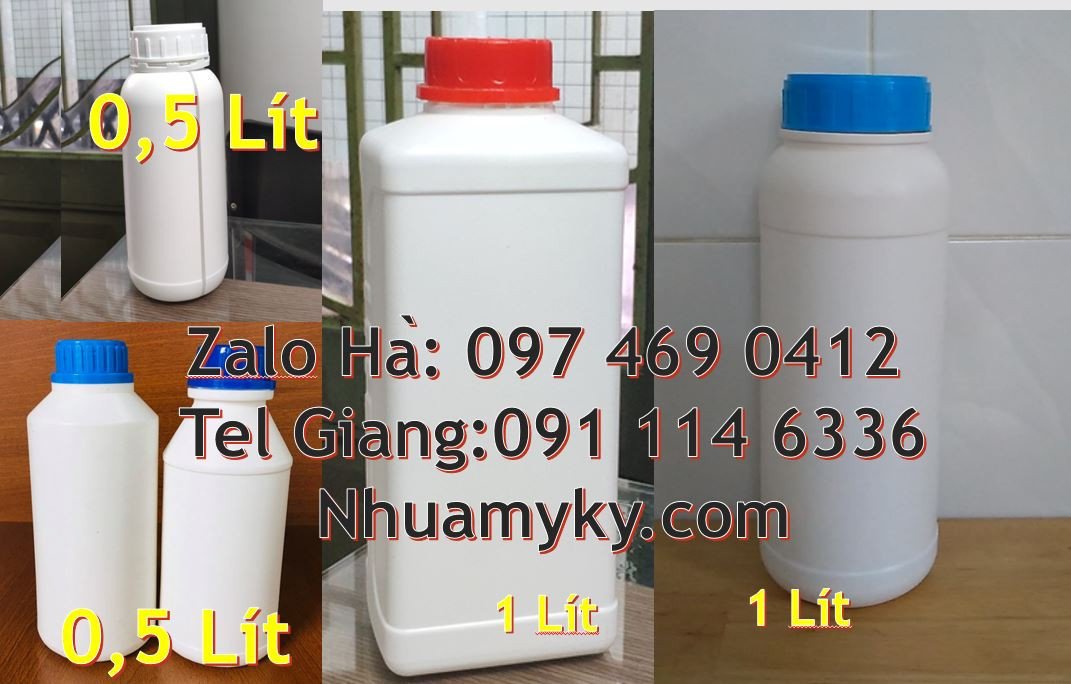 Bán chai nhựa 1l có nắp thoát khí đựng hóa chất,chai nhựa 500ml nắp va