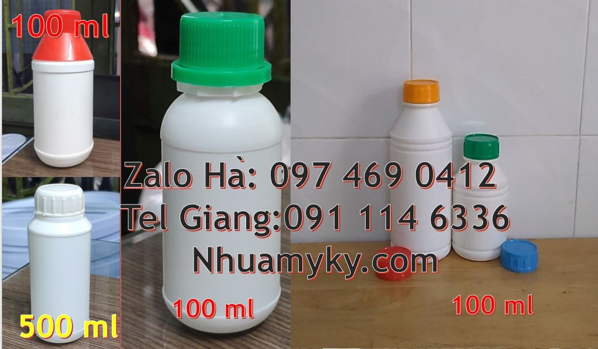 Bán chai nhựa 100ml có nắp thoát khí,chai nhựa 250ml màu trắng nắp vặn