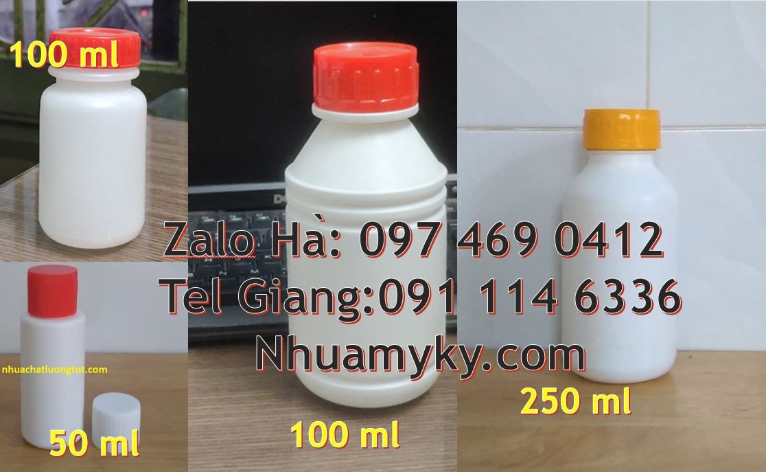 Bán chai nhựa 100ml có nắp thoát khí,chai nhựa 250ml màu trắng nắp vặn