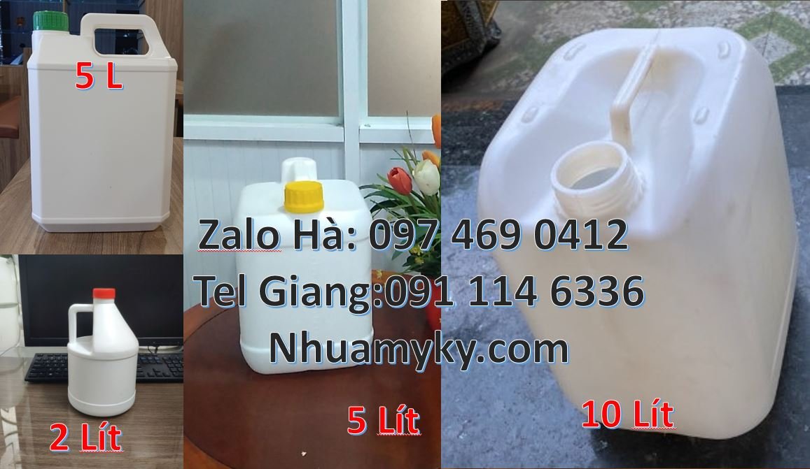 Bán can nhựa 10l có nắp thoát khí, can nhựa 5l đựng thực phẩm mắm muối