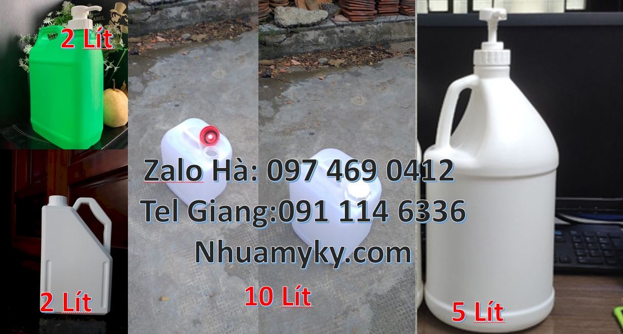 Bán can nhựa 10l có nắp thoát khí, can nhựa 5l đựng thực phẩm mắm muối