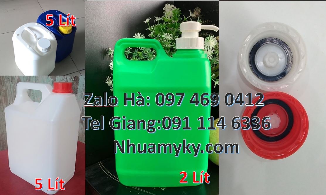 Bán can nhựa 10l có nắp thoát khí, can nhựa 5l đựng thực phẩm mắm muối