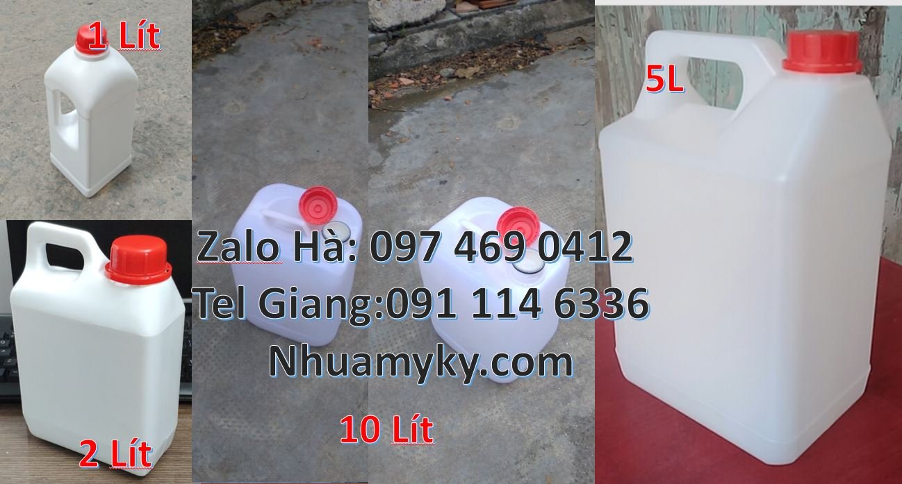 Bán can nhựa 10l có nắp thoát khí, can nhựa 5l đựng thực phẩm mắm muối