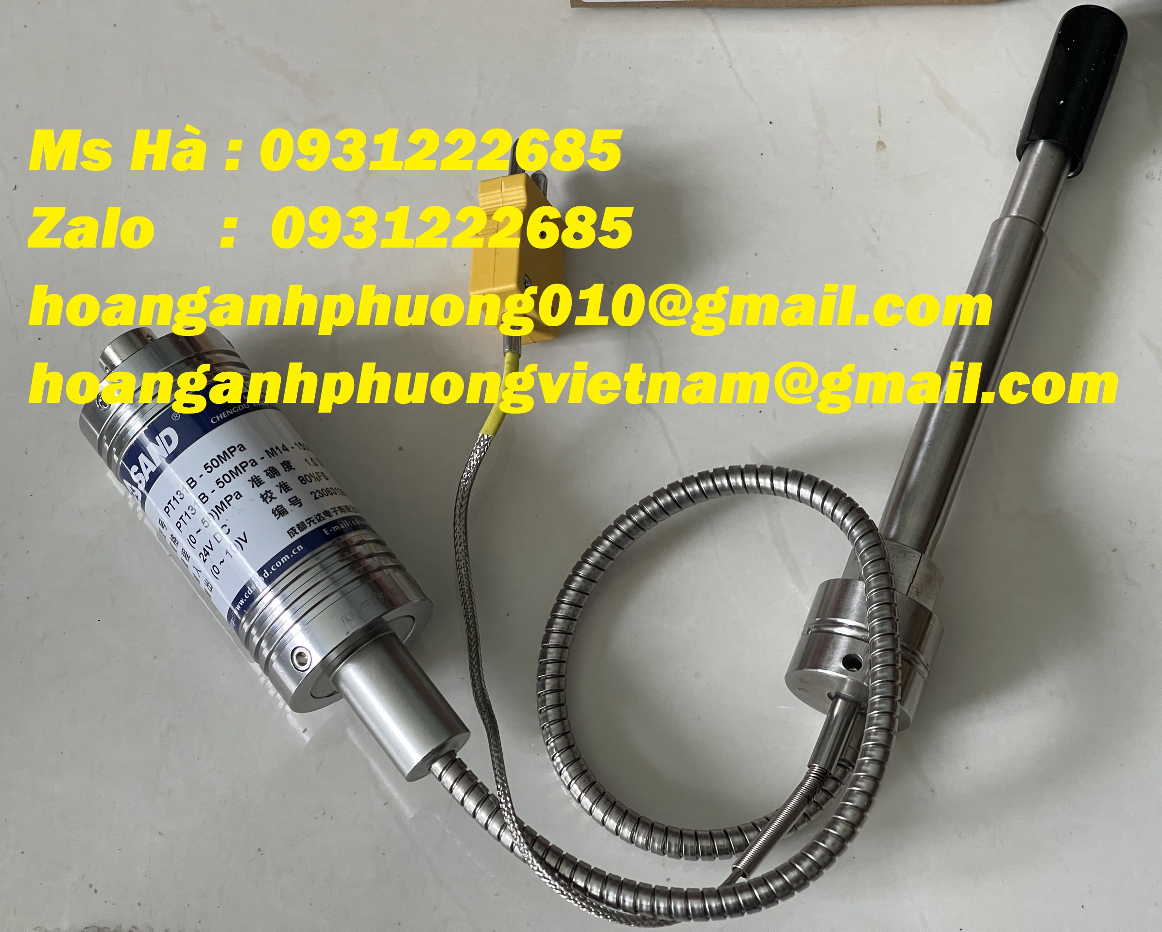 PT131B-50MPa-M14-150/370-K Sand  đầu dò nhập khẩu