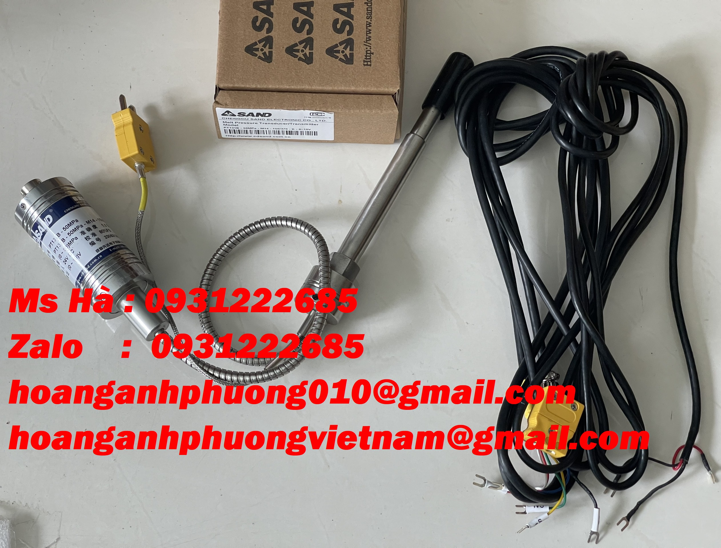 PT131B-50MPa-M14-150/370-K Sand  đầu dò nhập khẩu