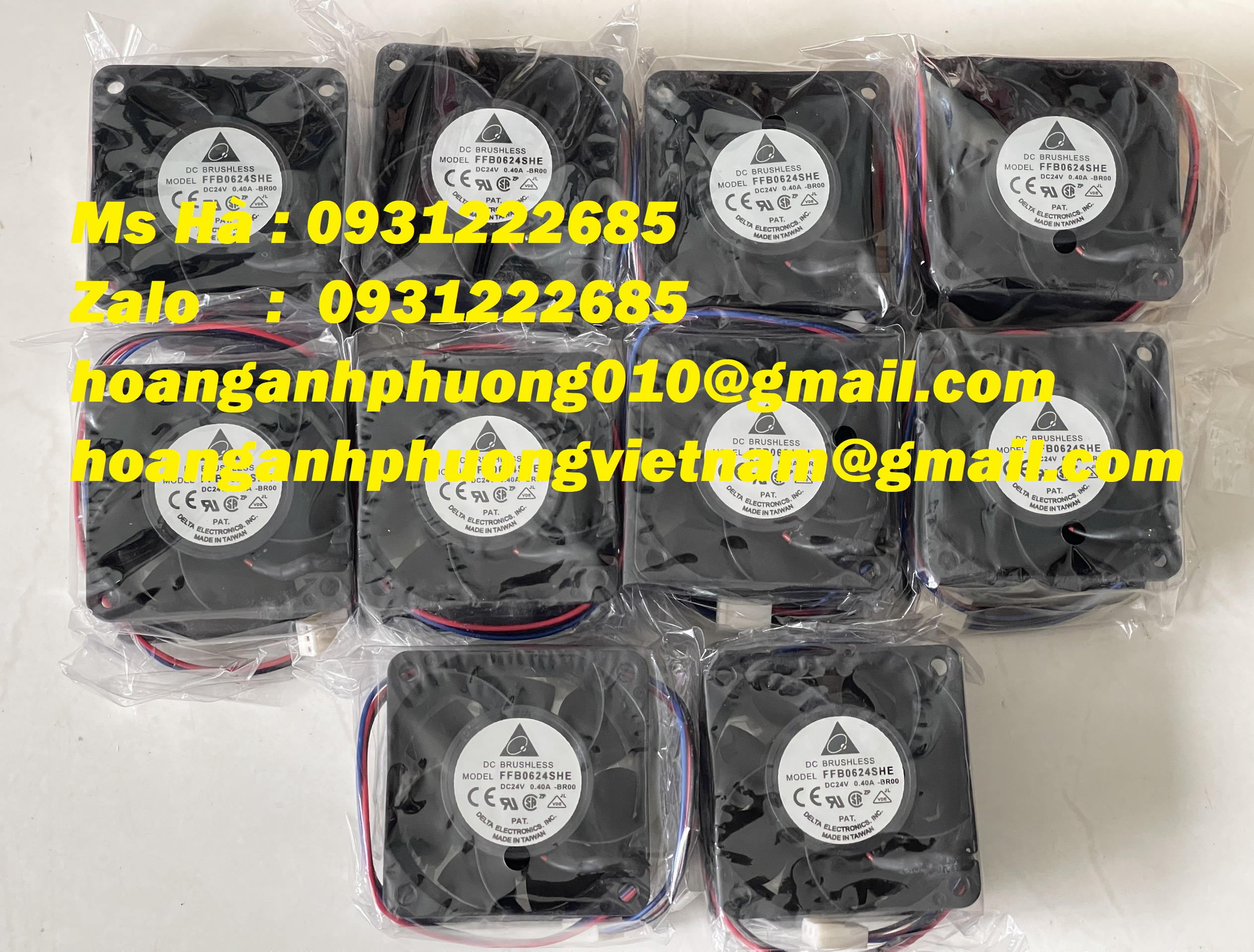 New 100% hãng Delta - Quạt tản nhiệt - FFB0624SHE BR00 DC 24V