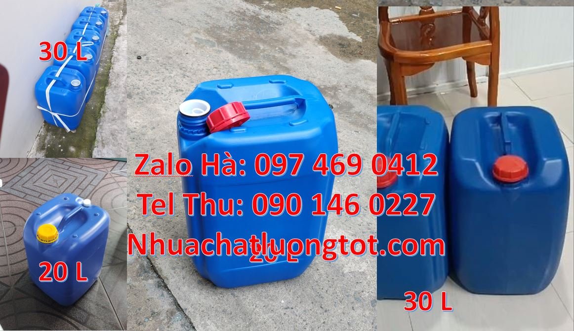 Bán can nhựa lớn có nắp thoát khí, can nhựa 30l đựng thực phẩm giá rẻ