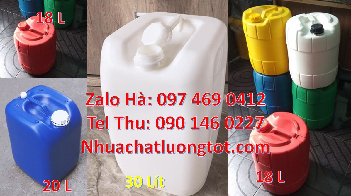 Bán can nhựa lớn có nắp thoát khí, can nhựa 30l đựng thực phẩm giá rẻ