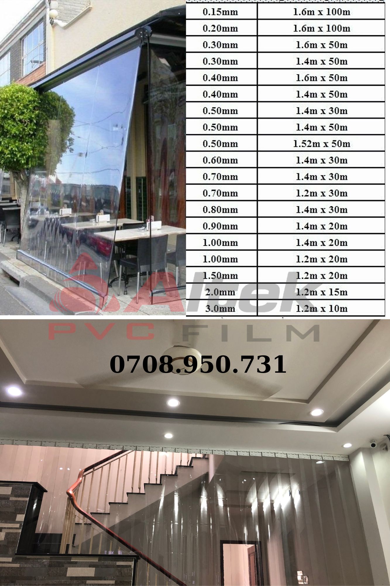 TỔNG KHO MÀNG NHỰA PVC DẺO HÀNG SẴN ĐỦ ĐỘ DÀY